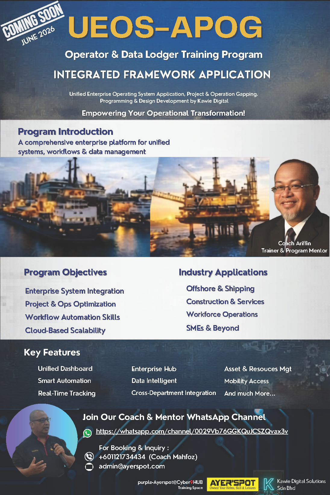 UEOS-APOG Integrated Framework Application — Operator and Data Lodger Training Program poster